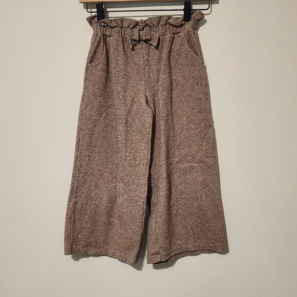 Janie and Jack sz 7 Bow Wide Leg Pants Cotton Jacquard - Picture 2 of 12